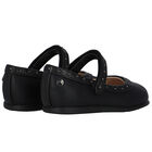 Younger Girls Black Shoes, 1, hi-res